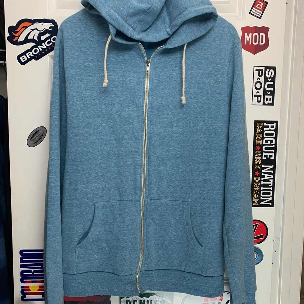 Threads 4 Thought light blue zip up jacket